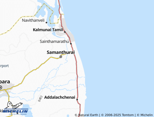 MICHELIN Ninthavur 11 map - ViaMichelin