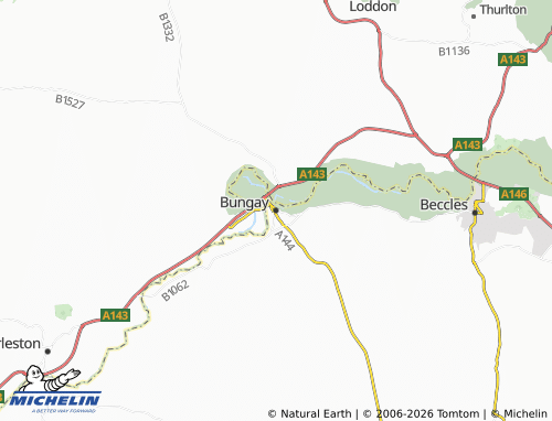 Carte MICHELIN Bungay - ViaMichelin