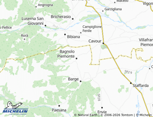 Kaart MICHELIN Bagnolo Piemonte - ViaMichelin
