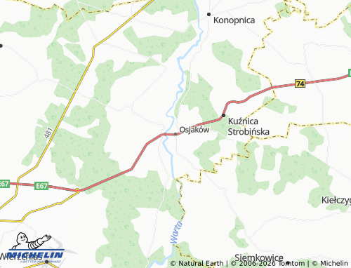 MICHELIN Osjaków map - ViaMichelin