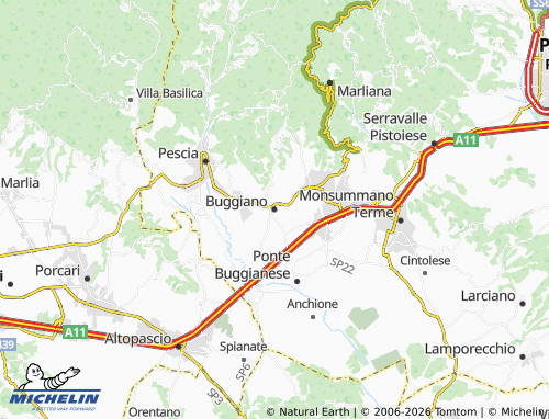 MICHELIN Buggiano map - ViaMichelin