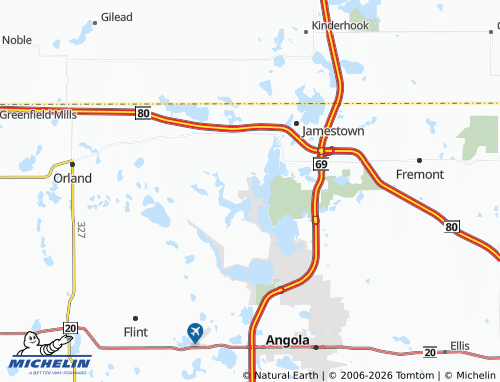Mappa MICHELIN Lake James - ViaMichelin