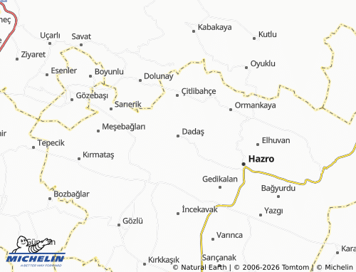 MICHELIN Dadaş map - ViaMichelin