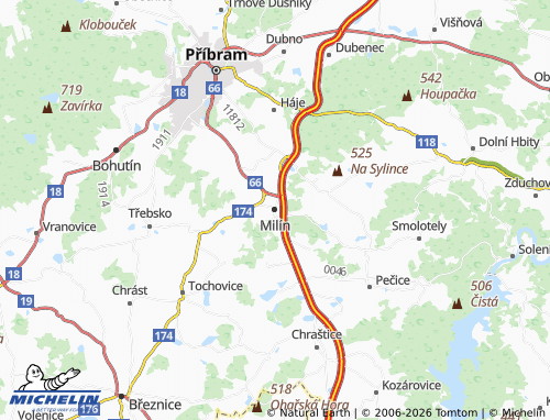 Mappa MICHELIN Milín - ViaMichelin