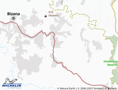MICHELIN Mfolozi A map - ViaMichelin