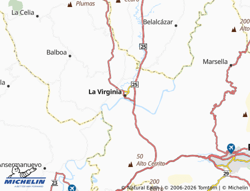 MICHELIN La Virginia map - ViaMichelin