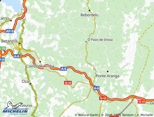 MICHELIN-Landkarte O Penedo - ViaMichelin