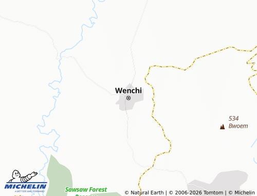 Mapa MICHELIN Wenchi - ViaMichelin