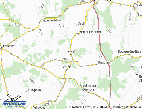 Carte MICHELIN Langé - ViaMichelin