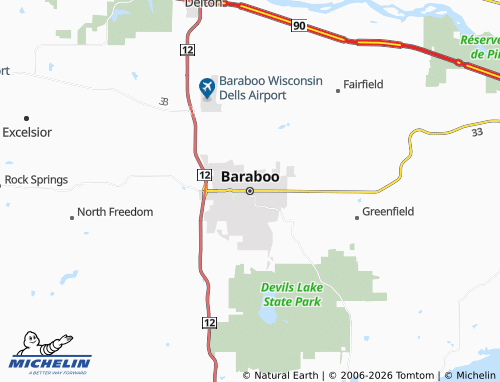 Kaart MICHELIN Baraboo - ViaMichelin