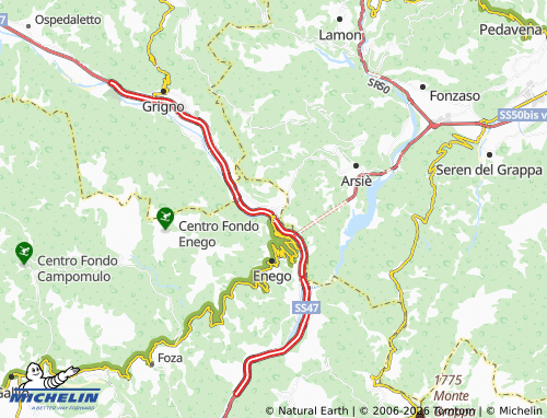 Mapa MICHELIN Primolano - ViaMichelin