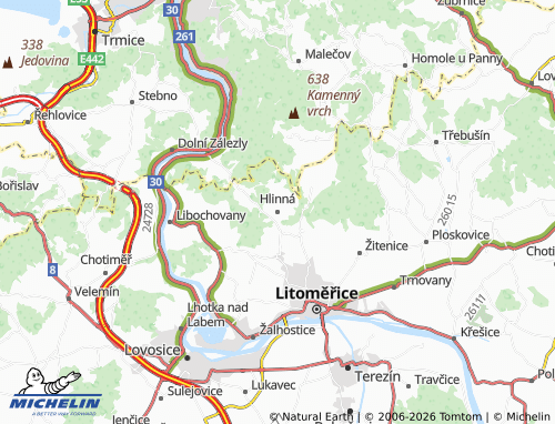 Kaart MICHELIN Hlinná - ViaMichelin