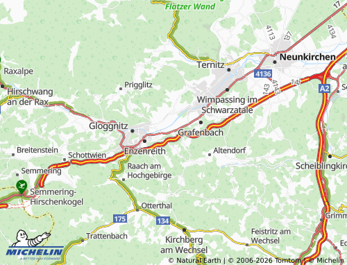 Mapa MICHELIN Köttlach - ViaMichelin