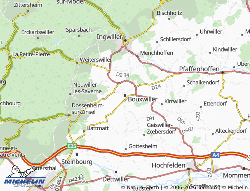 Mapa MICHELIN Bouxwiller - ViaMichelin