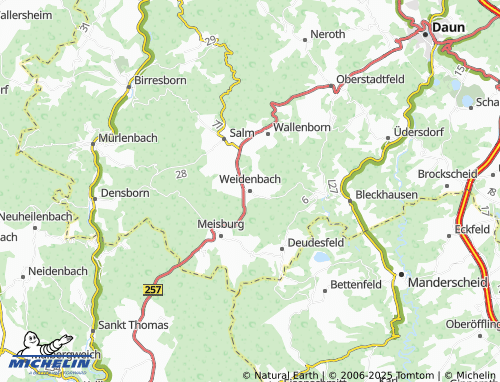 Mapa MICHELIN Weidenbach - ViaMichelin