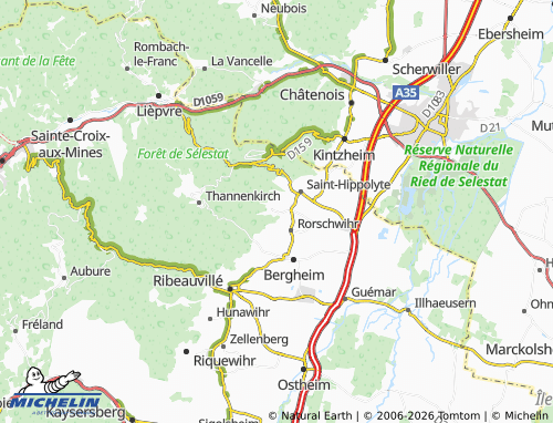 MICHELIN Rodern map - ViaMichelin