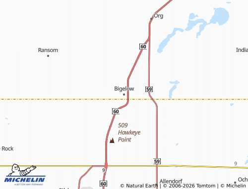Carte MICHELIN Bigelow - ViaMichelin