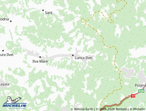 Mappa MICHELIN Lunca Ilvei - ViaMichelin