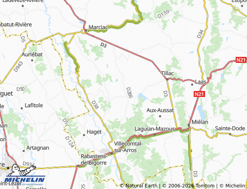 MICHELIN Troncens map - ViaMichelin