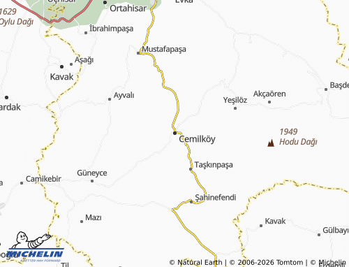 MICHELIN Cemilköy map - ViaMichelin