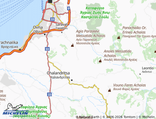 MICHELIN Krystallovrysi map - ViaMichelin