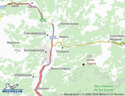 MICHELIN Trontano map - ViaMichelin