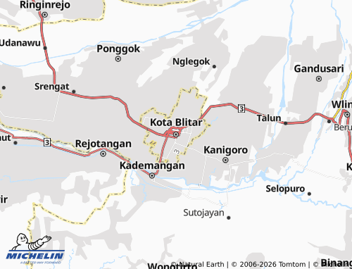 Mapa MICHELIN Kota Blitar - ViaMichelin