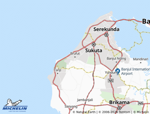 Mappa MICHELIN Brufut - ViaMichelin