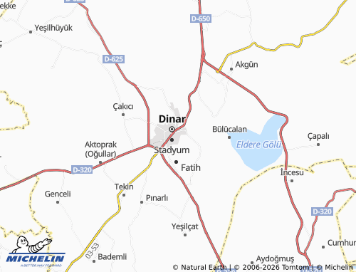 MICHELIN Pınarbaşı map - ViaMichelin
