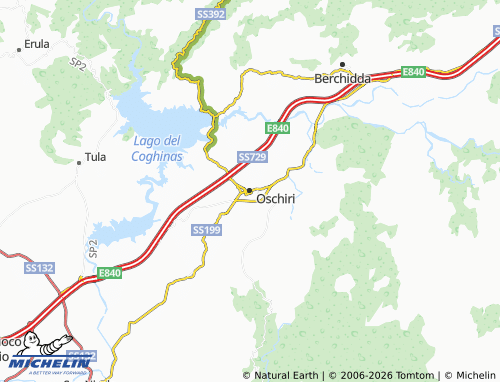 Mapa MICHELIN Oschiri - ViaMichelin
