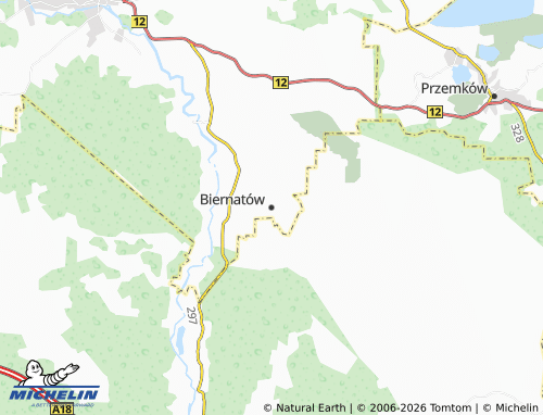 MICHELIN-Landkarte Biernatów - ViaMichelin