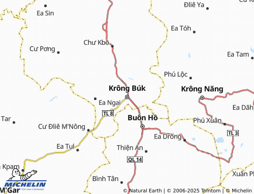 MICHELIN Krông Búk map - ViaMichelin
