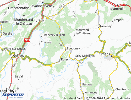 Mapa MICHELIN Épeugney - ViaMichelin