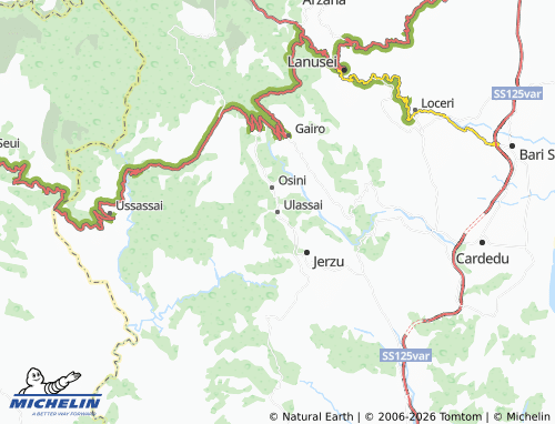 MICHELIN Ulassai map - ViaMichelin