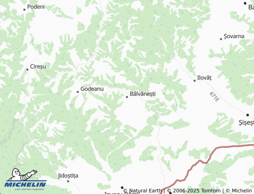 MICHELIN Bâlvănești map - ViaMichelin