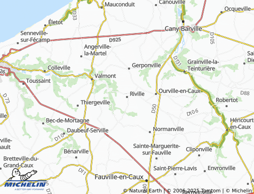 MICHELIN Riville map - ViaMichelin