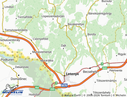 Mapa MICHELIN Zajk - ViaMichelin