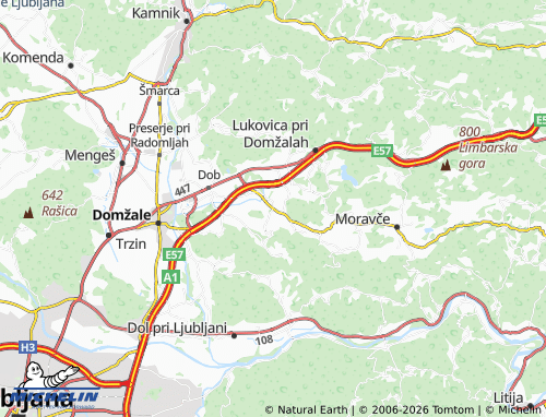 Mapa MICHELIN Brezje pri Dobu - ViaMichelin