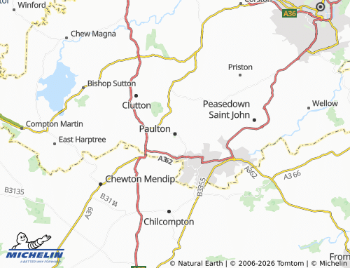 MICHELIN Paulton map - ViaMichelin