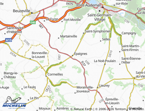 Mapa MICHELIN Épaignes - ViaMichelin