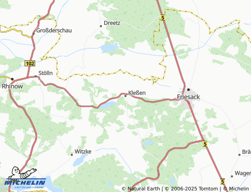 MICHELIN Kleßen-Görne map - ViaMichelin