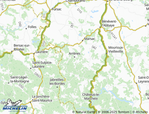 MICHELIN Arrènes map - ViaMichelin