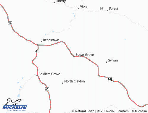 Kaart MICHELIN Sugar Grove - ViaMichelin