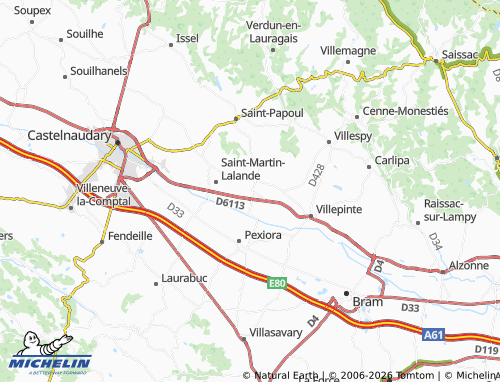 Mapa MICHELIN Lasbordes - ViaMichelin