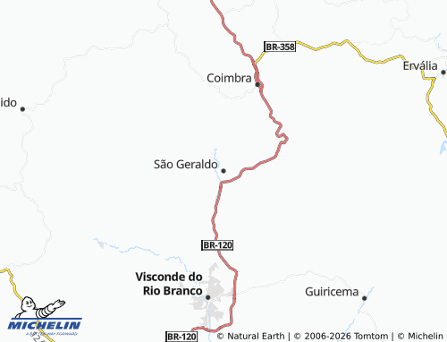 Mapa MICHELIN São Geraldo - ViaMichelin