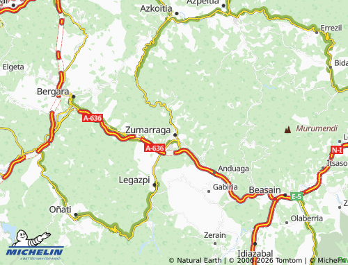 Kaart MICHELIN Urretxu - ViaMichelin