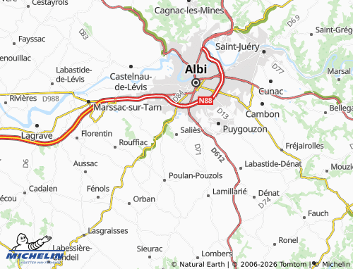 MICHELIN Saliès map - ViaMichelin