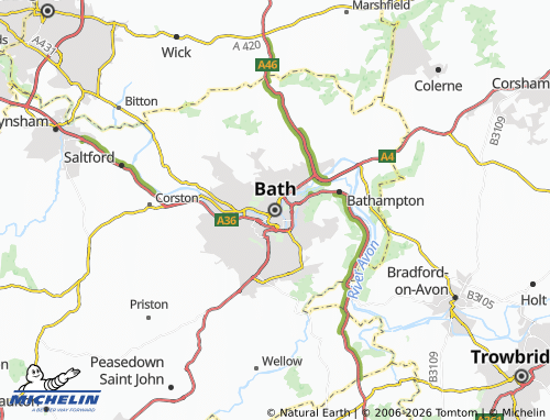 Carte MICHELIN Bath - ViaMichelin