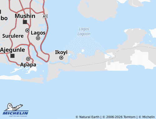 Mappa MICHELIN Lekki Peninsula - ViaMichelin