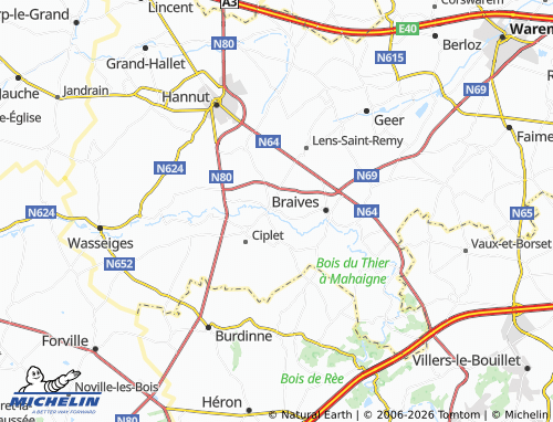 MICHELIN Avennes map - ViaMichelin